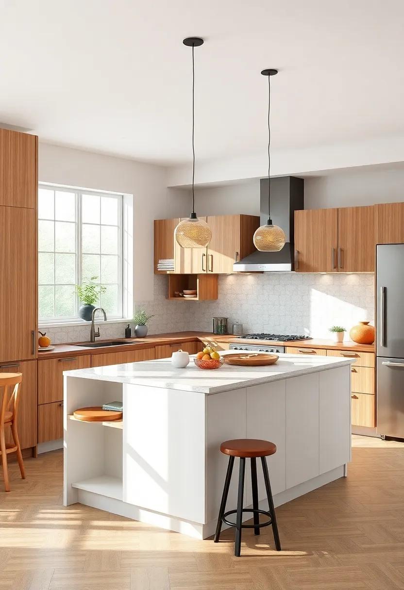 Multifunctional Islands: Design a kitchen island that serves multiple purposes, from extra storage to a seating area, making it the heart of your home