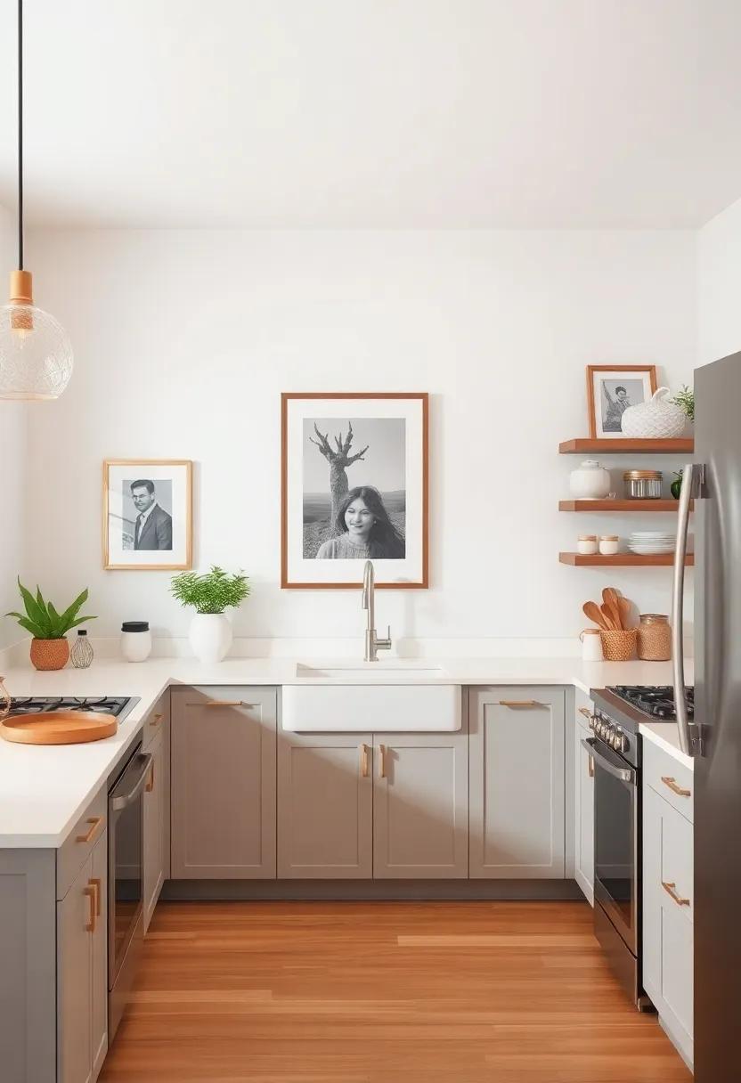 Personalized Artwork: Showcase your taste with framed art or family photos in your kitchen, making the space truly feel like home