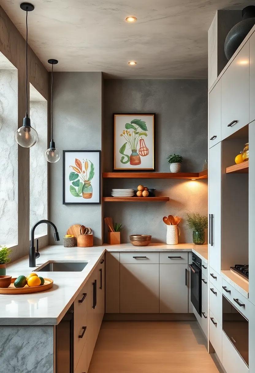 Artistic ‍Wall Decor: hang eclectic artwork or⁤ framed culinary⁣ prints to enhance the kitchen’s charm and creativity