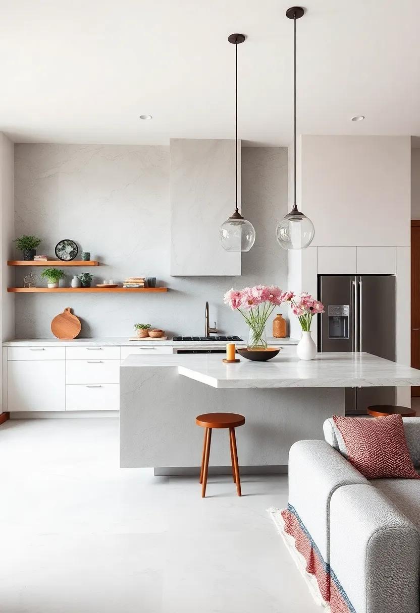 Floating‍ Islands: Incorporate a floating kitchen island that combines functionality with a unique, airy⁣ design