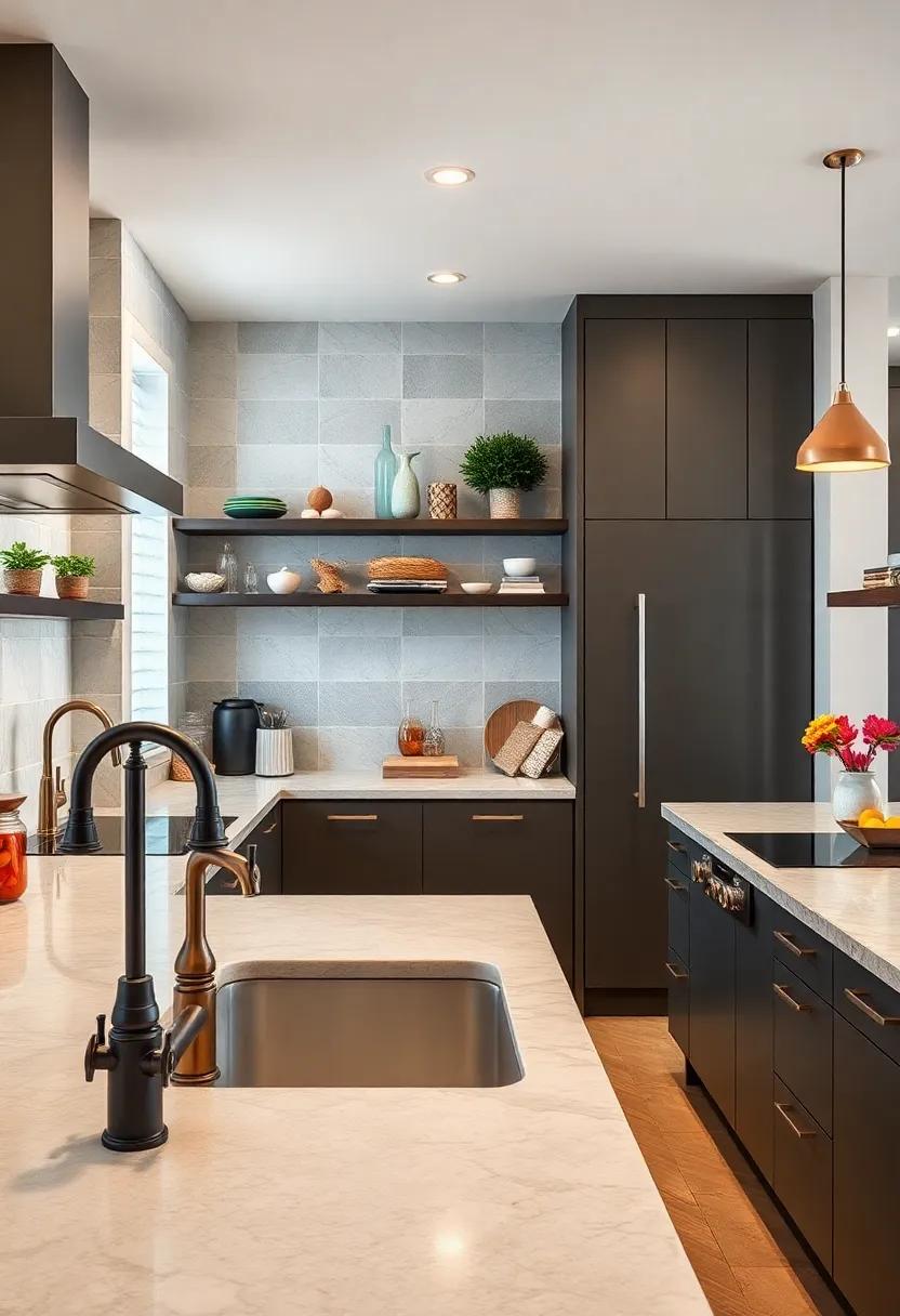 Funky ⁣Faucet Fixtures:‍ Invest‌ in eye-catching faucets⁣ with unconventional⁢ shapes or finishes⁢ for an⁢ unexpected twist