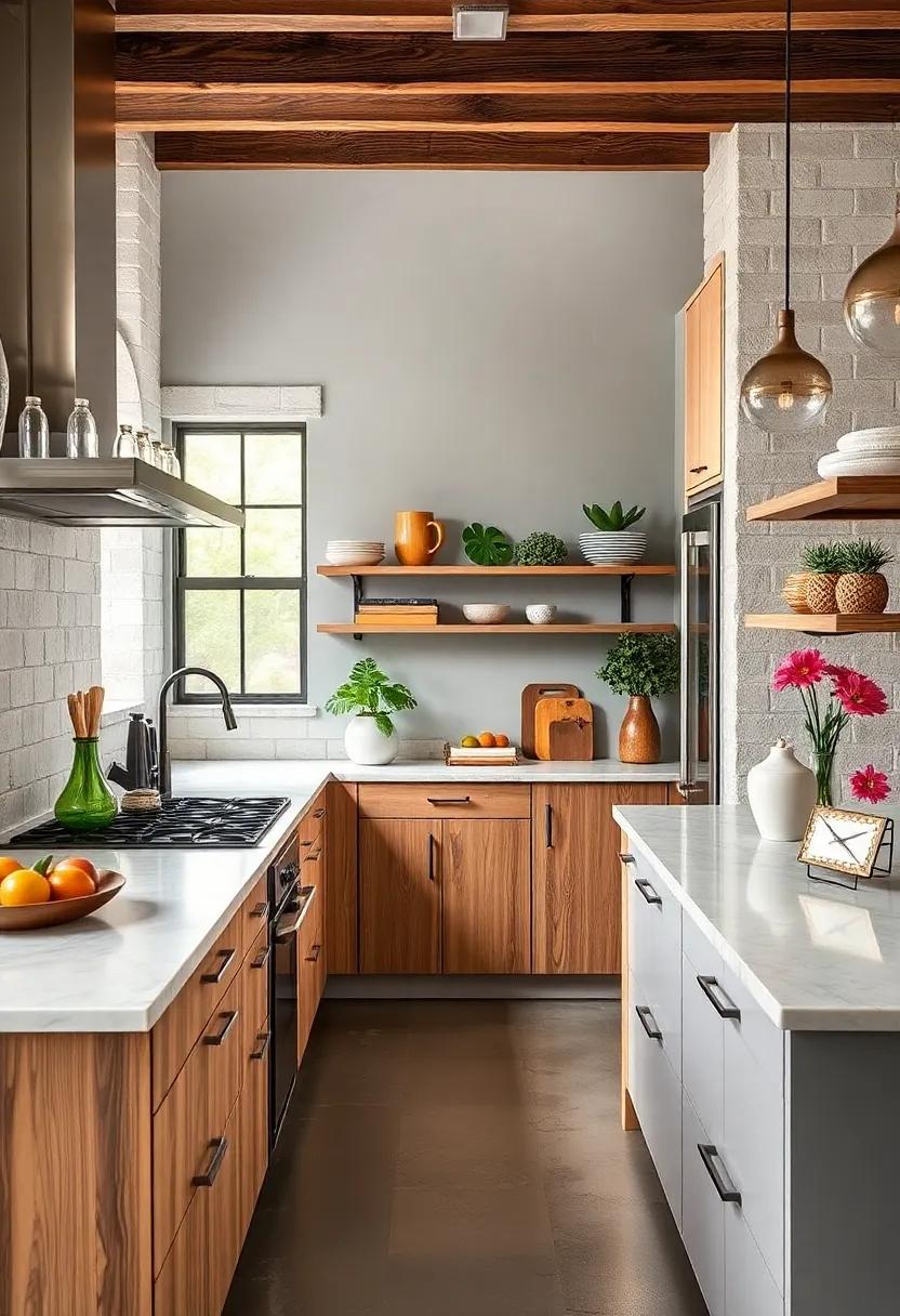 Reclaimed ⁤Wood Elements: Integrate ‌reclaimed wood⁣ in your cabinetry ⁢or‍ countertops⁤ for ⁤a sustainable and‍ rustic touch