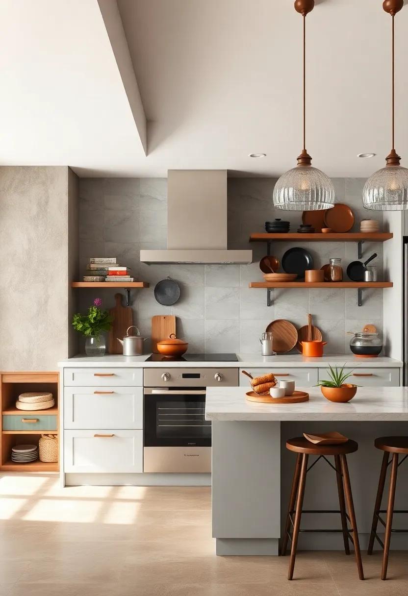 specialty Cookware Displays: ⁣Showcase your favorite pans or‍ unique gadgets​ as part⁢ of the kitchen’s decor