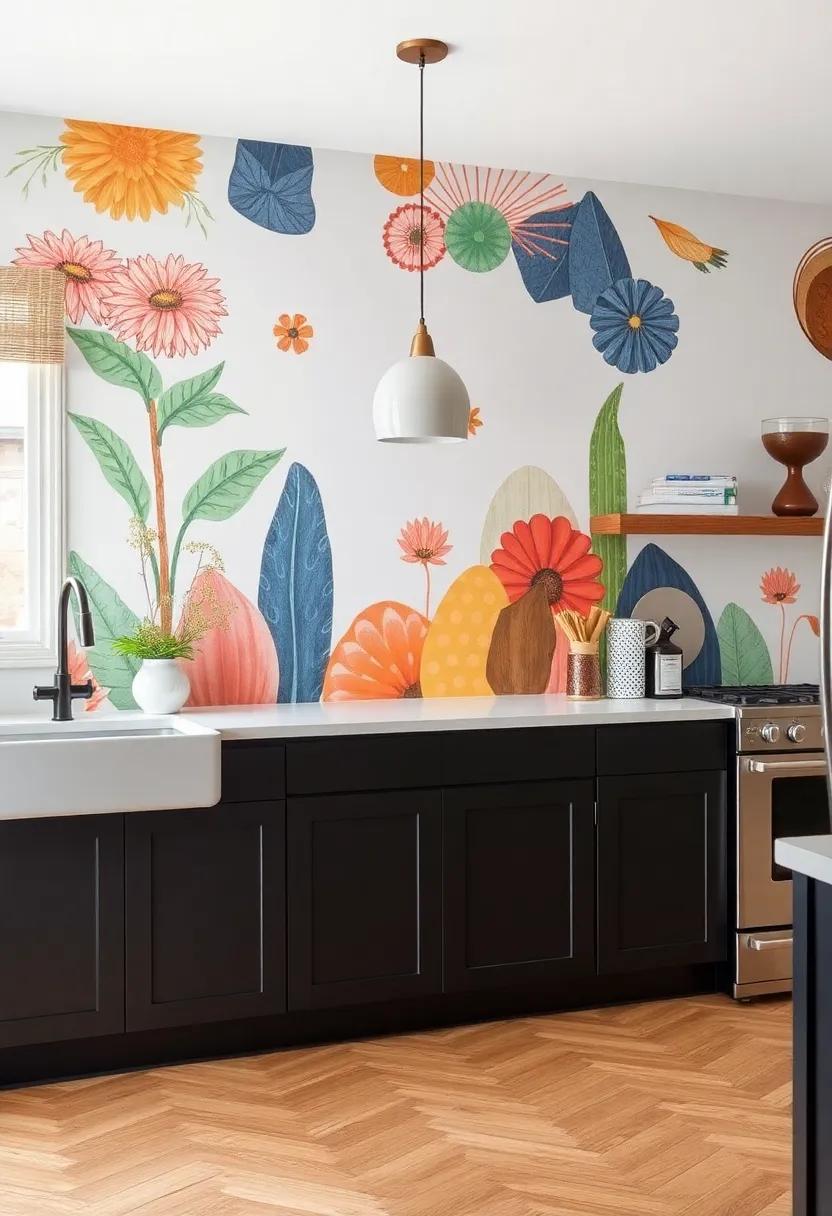 Artistic murals: Consider commissioning a mural or using removable wallpaper with a unique design to create a dramatic focal point