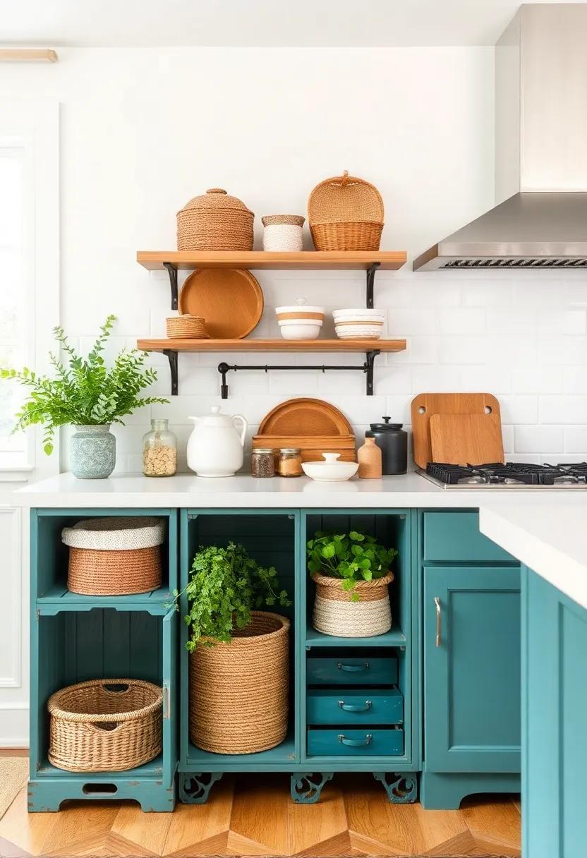 Creative storage solutions: Explore unconventional storage ideas like vintage crates or decorative baskets that also serve as decor