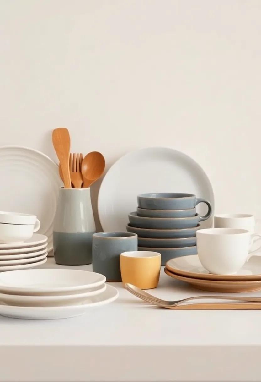 Eclectic tableware: Curate a collection of mismatched plates, cups, and utensils that speak to your style while adding charm