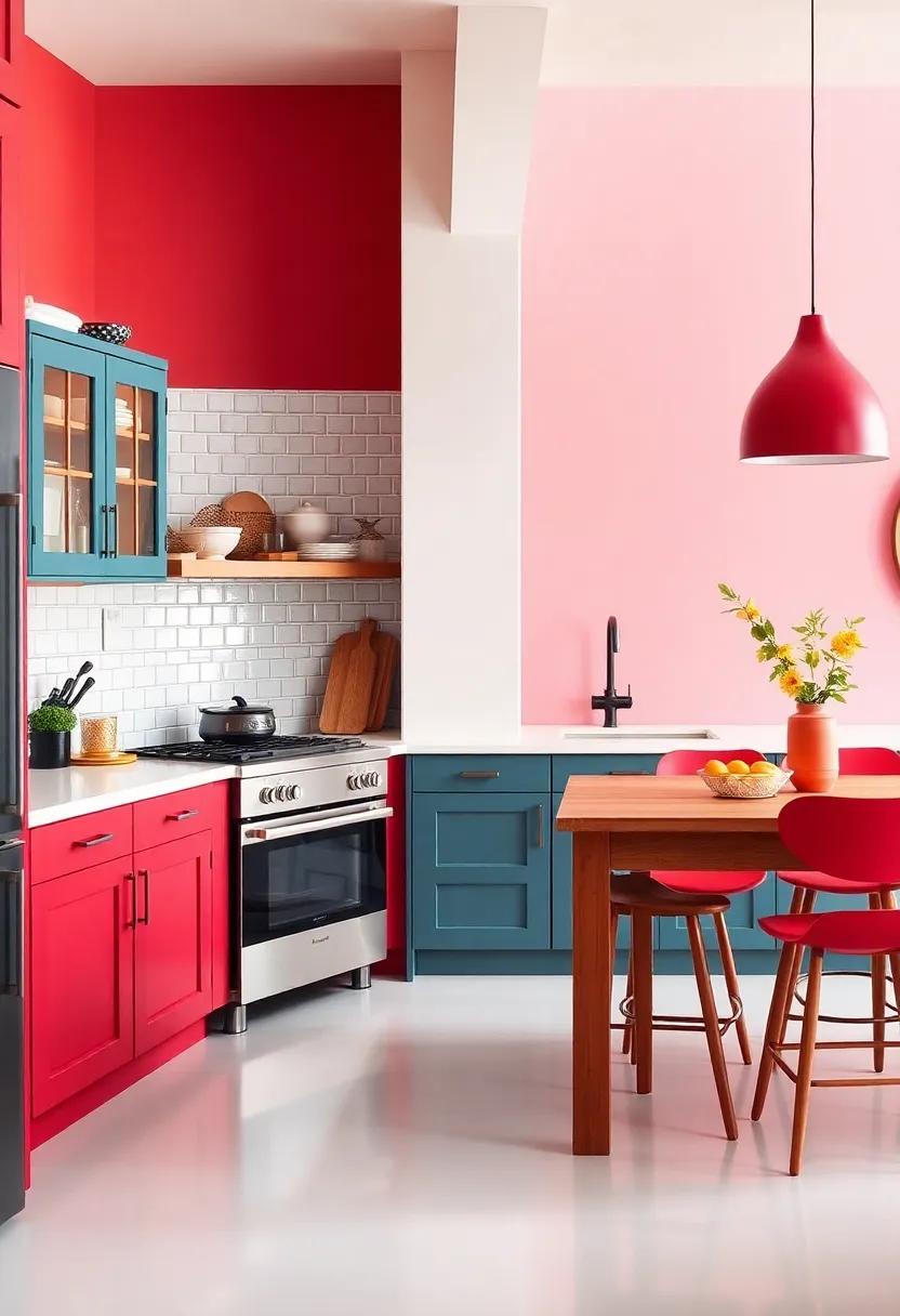 Embrace color: Bold, vibrant hues can breathe life into your kitchen, showcasing your personality and creating a joyful atmosphere