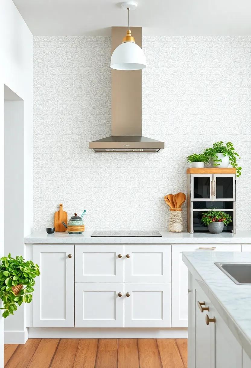 Textured walls: Consider adding beadboard, shiplap, or wallpaper with an interesting pattern to elevate your kitchen’s visual appeal