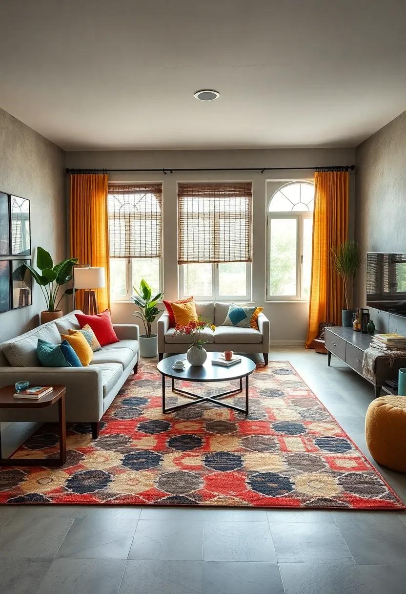 incorporate Textiles: Use geometric patterned textiles in curtains, cushions, or wall hangings to unify the design theme of‌ the room seamlessly