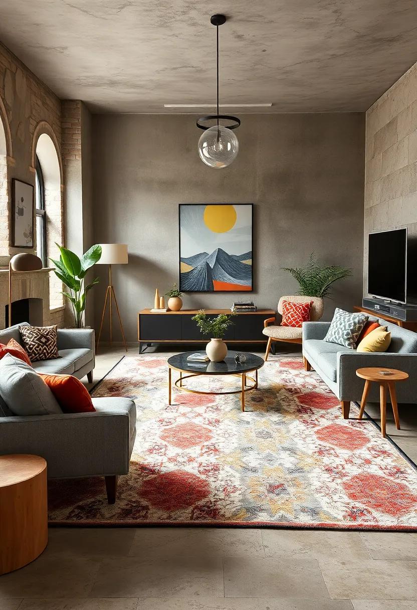 Seasonal Rotation: Change your geometric rug seasonally to refresh the ‍space and keep the‍ design exciting year-round