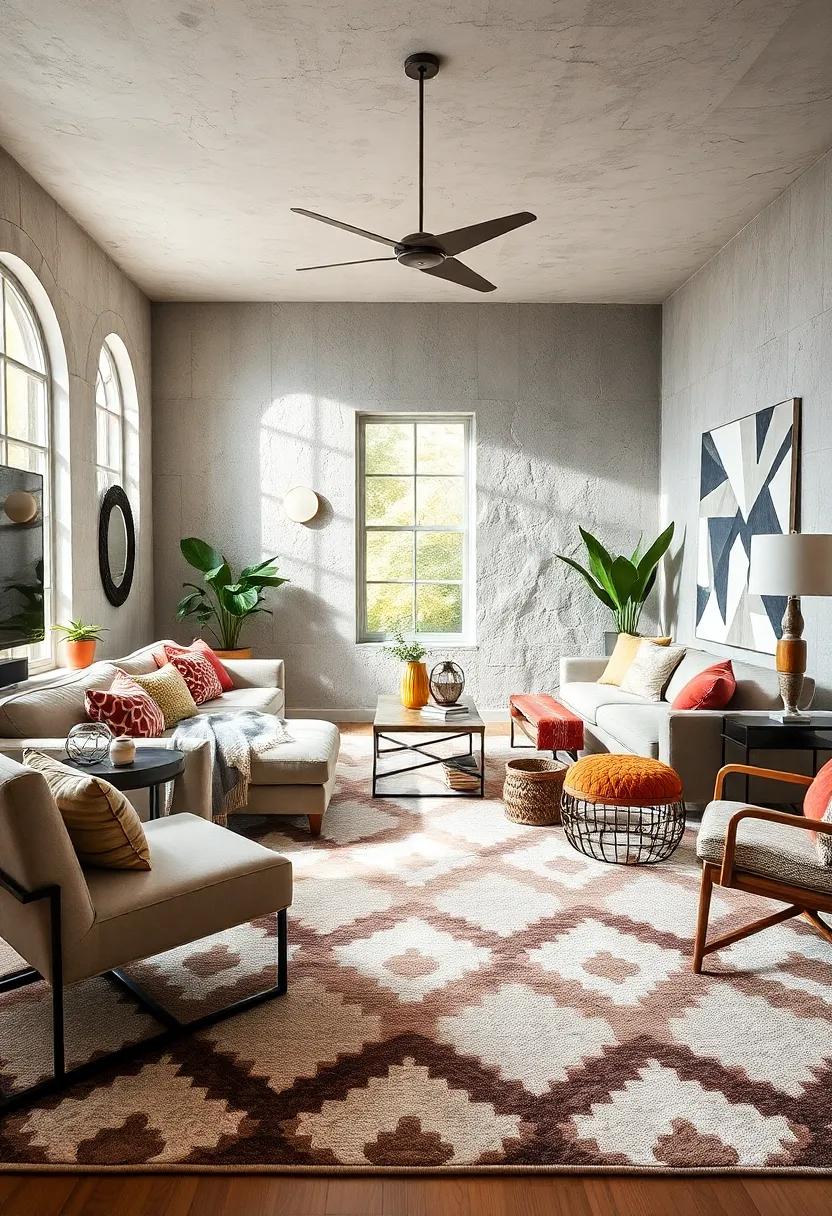 Rotating Accents: ‌Swap out accent pieces and accessories ‍regularly to keep ⁢the look fresh and emphasize different aspects of your geometric rug