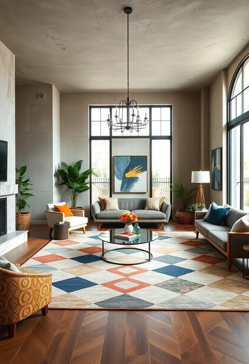 Play with Scale: Choose oversized geometric rugs ​for ‌large living areas, ⁢or petite patterns for intimate spaces, allowing scale to guide ‌your choices