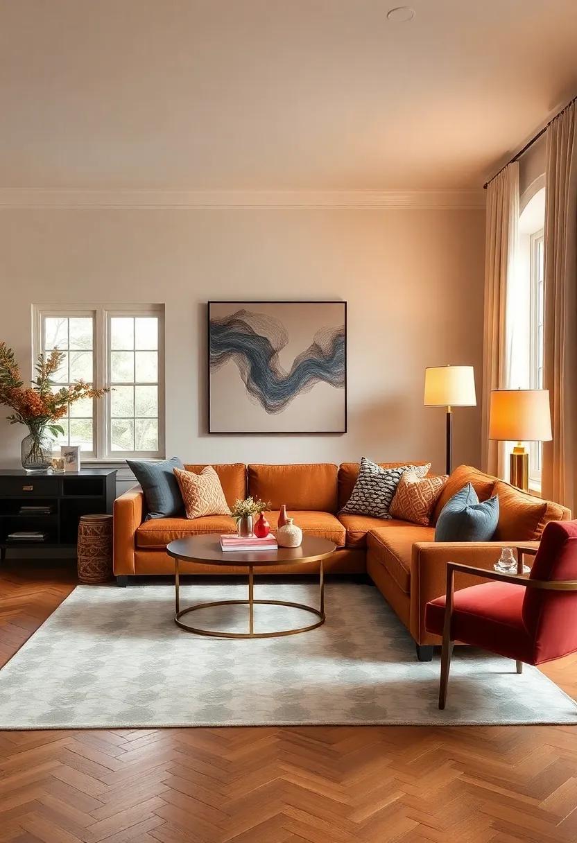 Incorporate velvet‌ lampshades to cast a ​warm, inviting glow that complements the rich textures ​in your living space