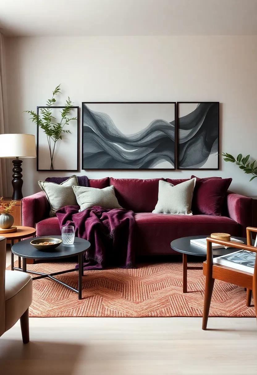 Layer a velvet throw over your furniture for an effortless touch of elegance that’s also functional ​for ⁣chilly evenings