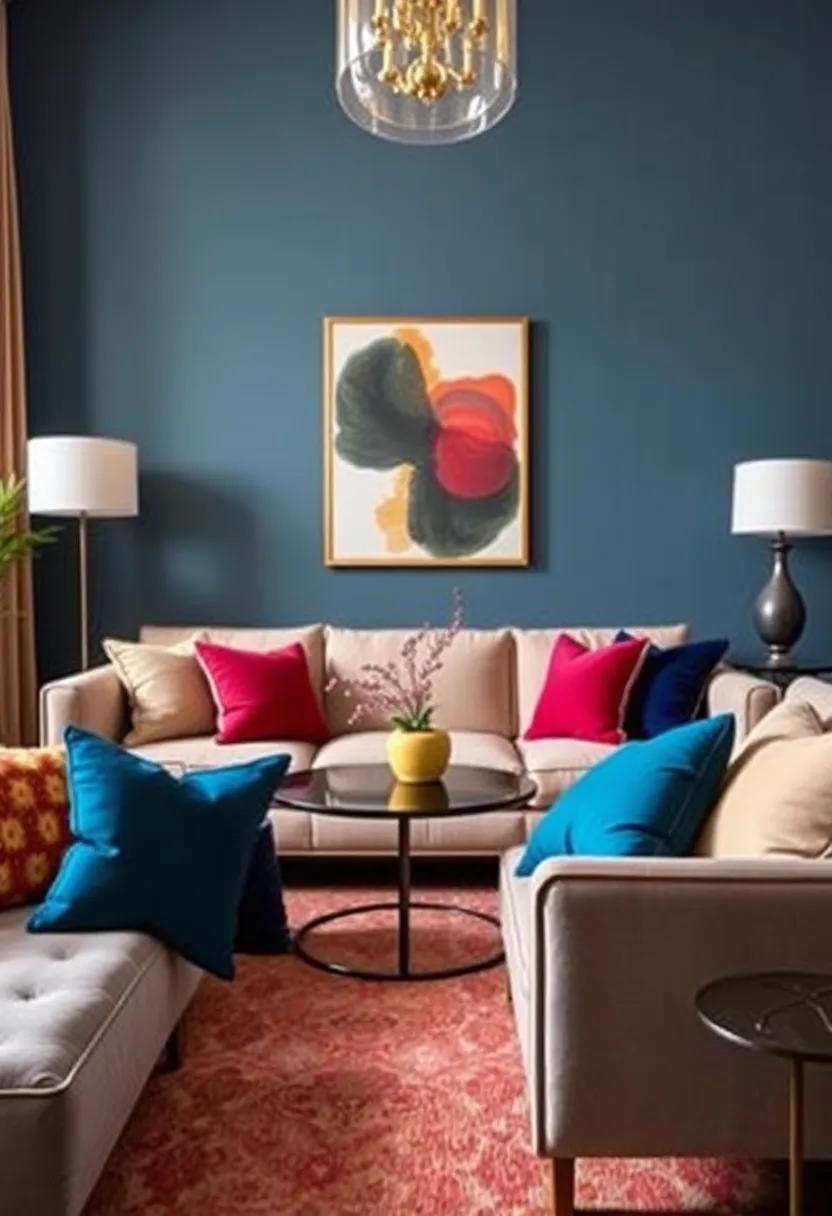 Drape velvet throw pillows ⁢in rich jewel tones across your seating to⁤ add a ‌touch of⁤ glamour and tactile allure