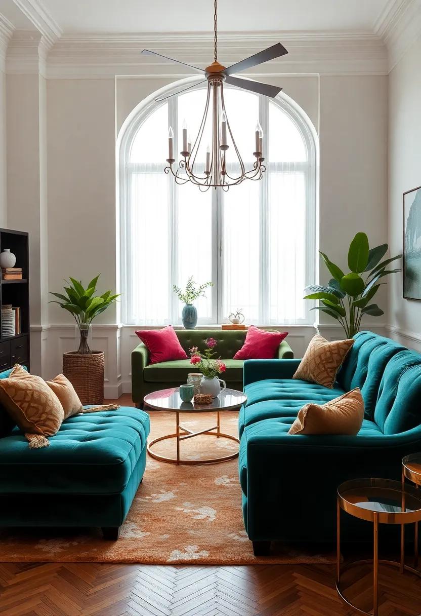 Select a stunning ‍velvet chaise lounge for ⁤an indulgent seating option⁤ that encourages relaxation and conversation