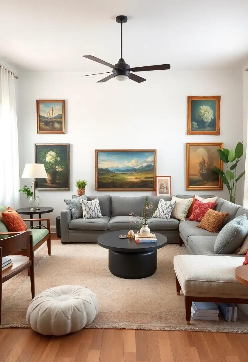 Personalize with personal touches: Incorporate small vintage finds or memorabilia alongside your paintings for a truly personalized display