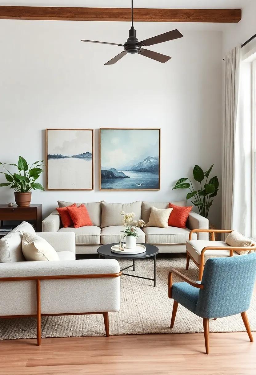 Consider scale and proportion: Be mindful of the surrounding furniture; ensure that the size of the paintings works in harmony with your space