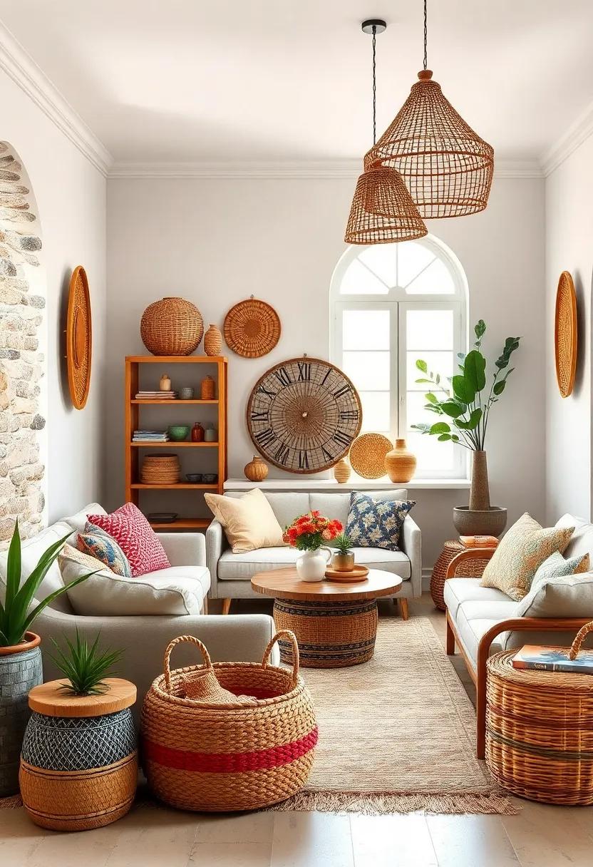 Artisan Woven Baskets: Use handcrafted baskets for storage or as decorative accents that add warmth and charm to any room