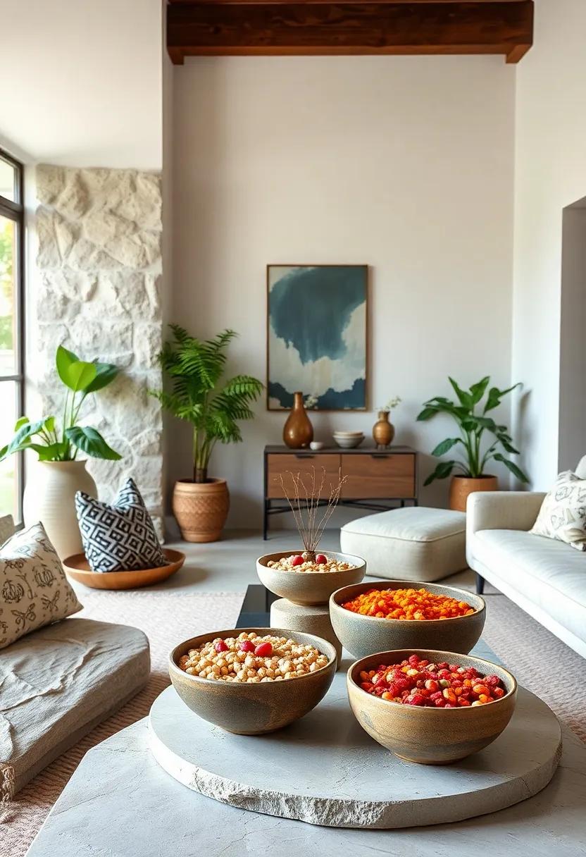 Artisanal Potpourri Bowls: Create a sensory experience with handmade bowls filled with fragrant potpourri that doubles as decor