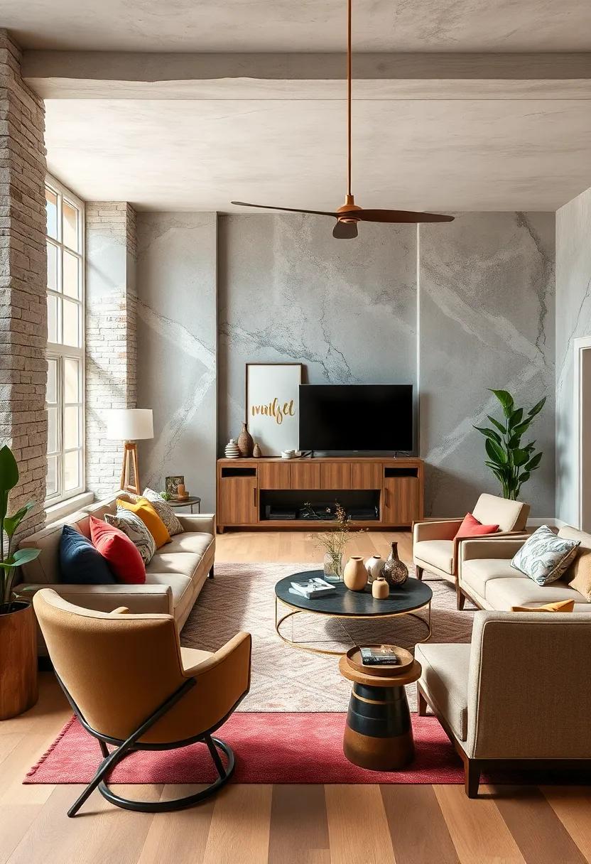 Accent Walls: Paint or wallpaper one wall‌ with contemporary⁤ patterns or textures to draw the eye and define spaces