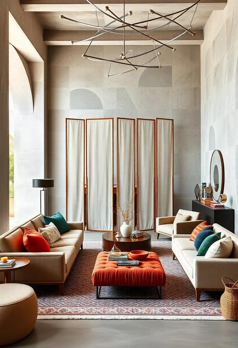 Artistic Dividers: Use⁢ room dividers that⁤ are sculptural or artistically crafted‍ to define spaces without ⁣sacrificing openness