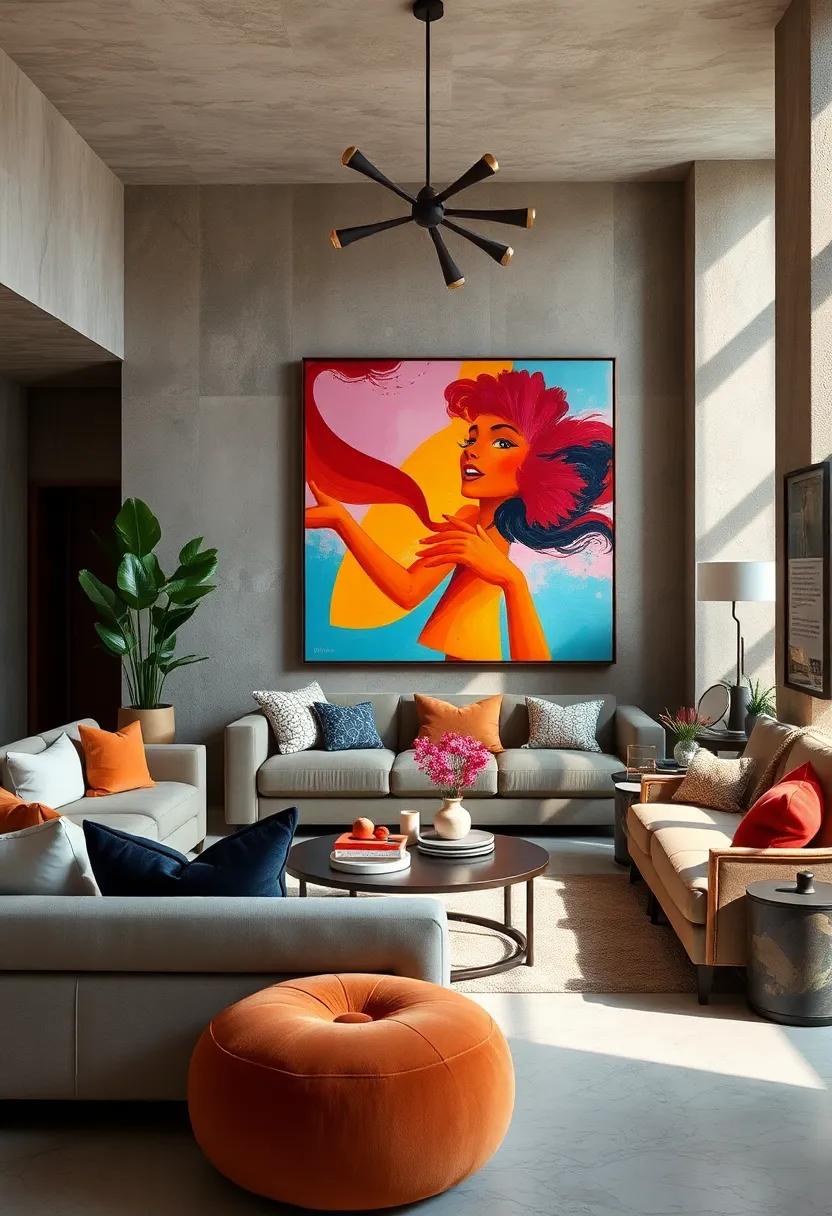 Bold Artwork:‍ Incorporate⁣ oversized contemporary art​ pieces to add a⁢ splash of⁤ color and emotional impact
