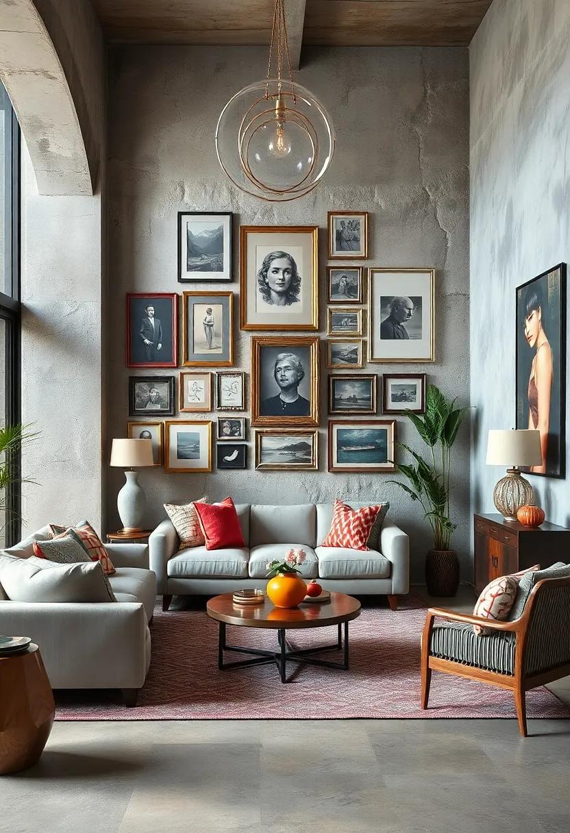 Create a Gallery Wall: Feature a combination of contemporary and vintage frames to create an engaging focal point