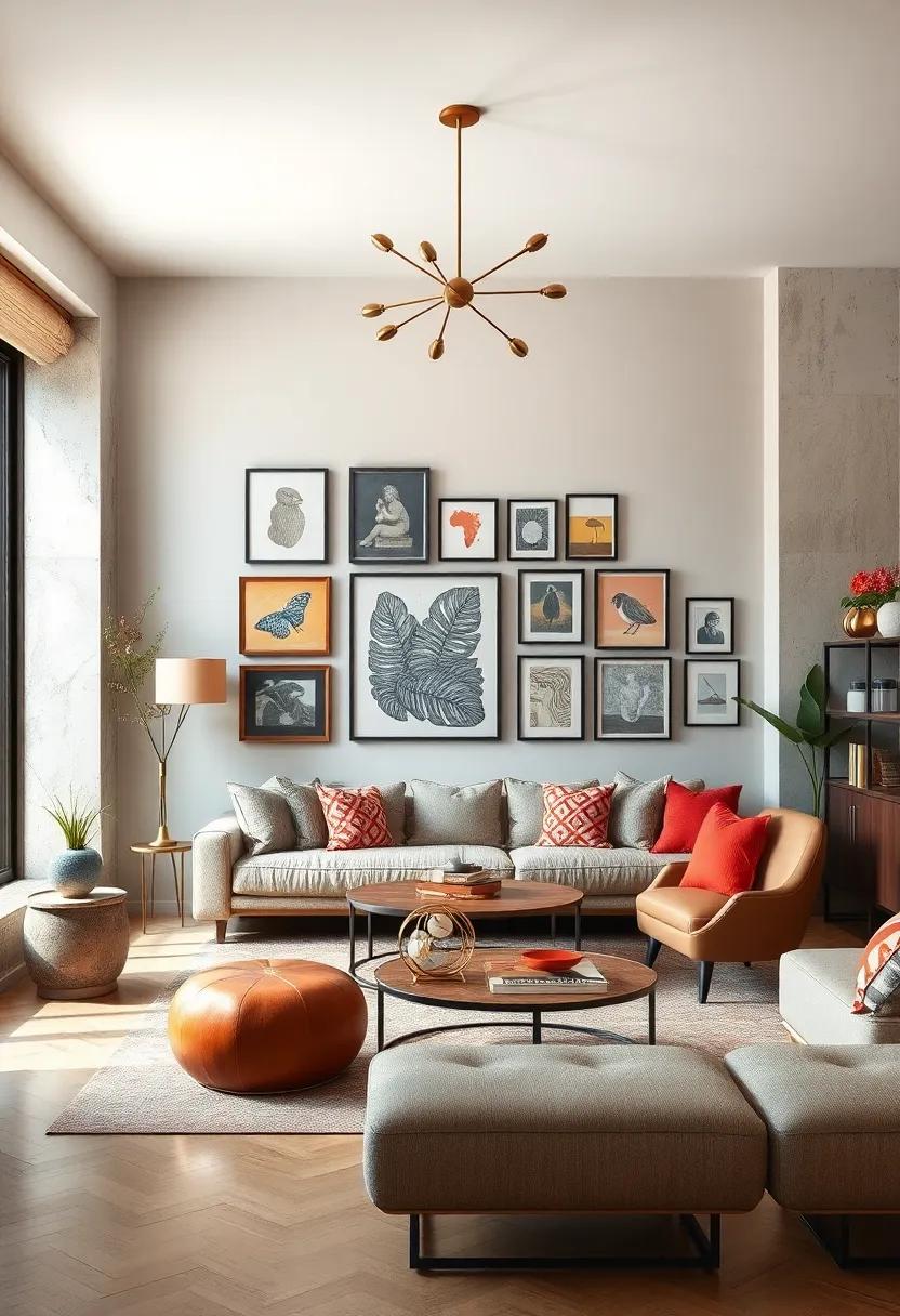 Frame Eclectic collections: Display curated collections in modern frames or shelving for an organized yet whimsical approach