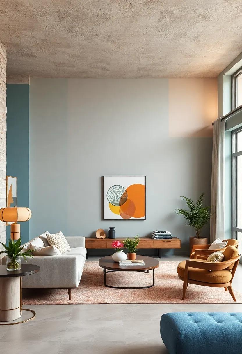 Ombre Effects: Gradually blend colors from light to dark for a stylish and sophisticated gradient look across your walls