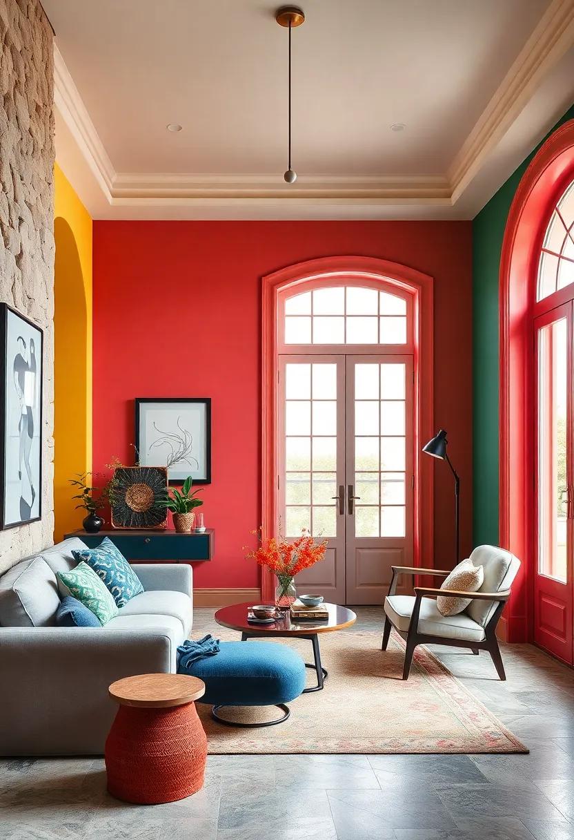 Colorful Trim: don’t forget the edges! Painting door frames and moldings in unexpected colors adds a playful touch