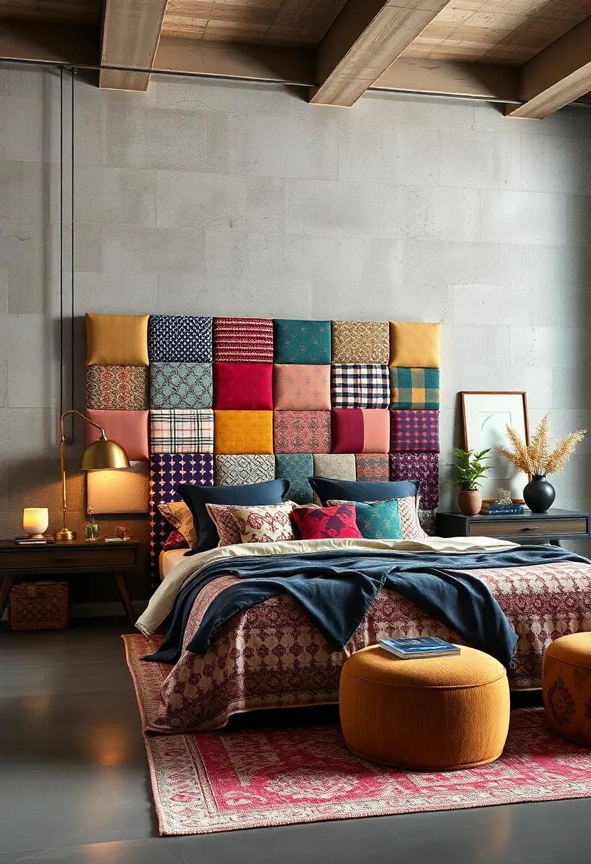 Creative Headboards: Craft a headboard from a patchwork of fabrics for a truly unique focal point in your bedroom