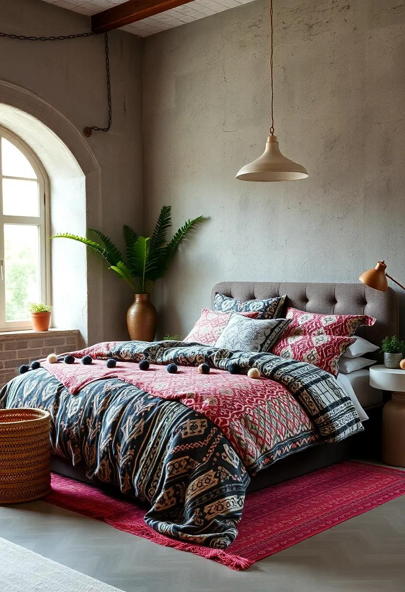 Layered Bedding: Mix different patterned sheets,blankets,and quilts on your bed for a curated,inviting look