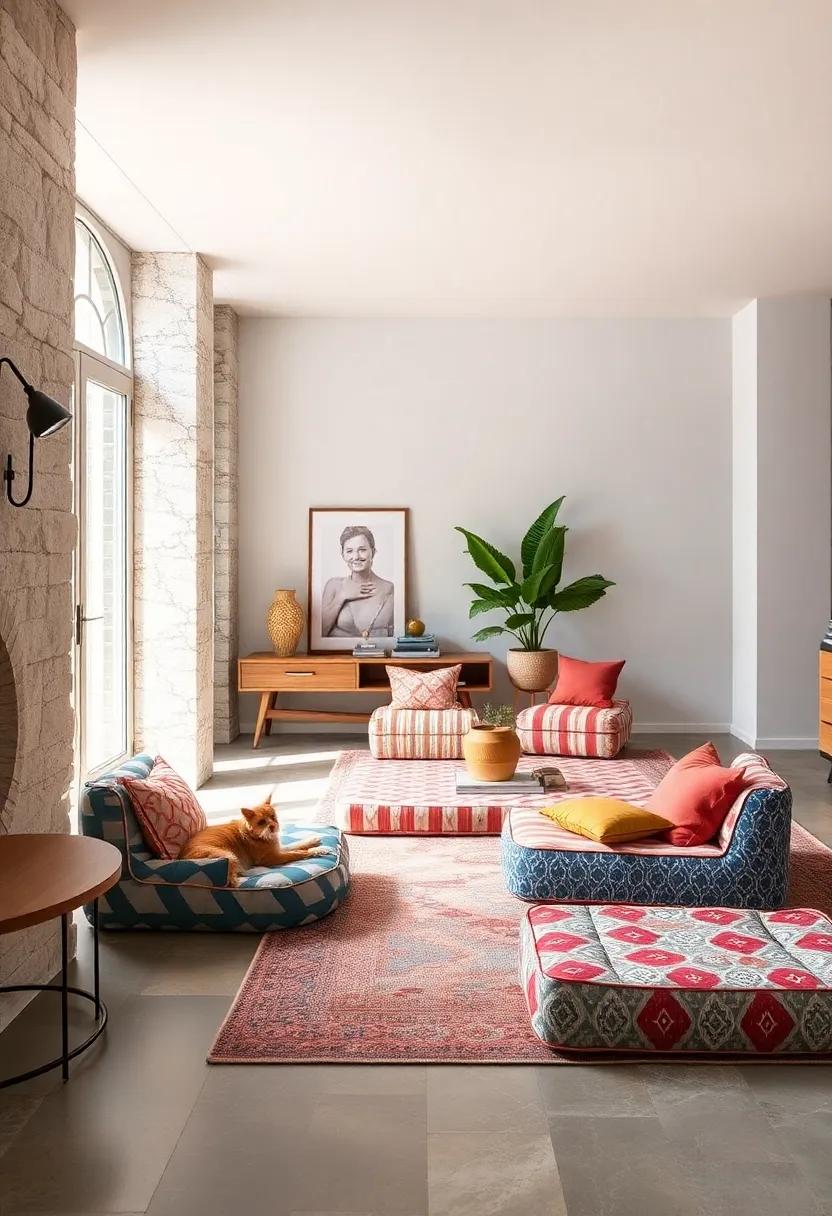 Patterned Pet Beds: Let your furry friends join the eclectic fun with stylish,multi-patterned beds that complement your decor