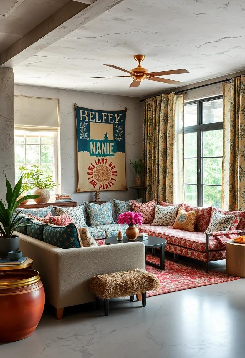 Vintage Finds: Incorporate vintage patterned fabrics into your decor for a touch of nostalgia and character