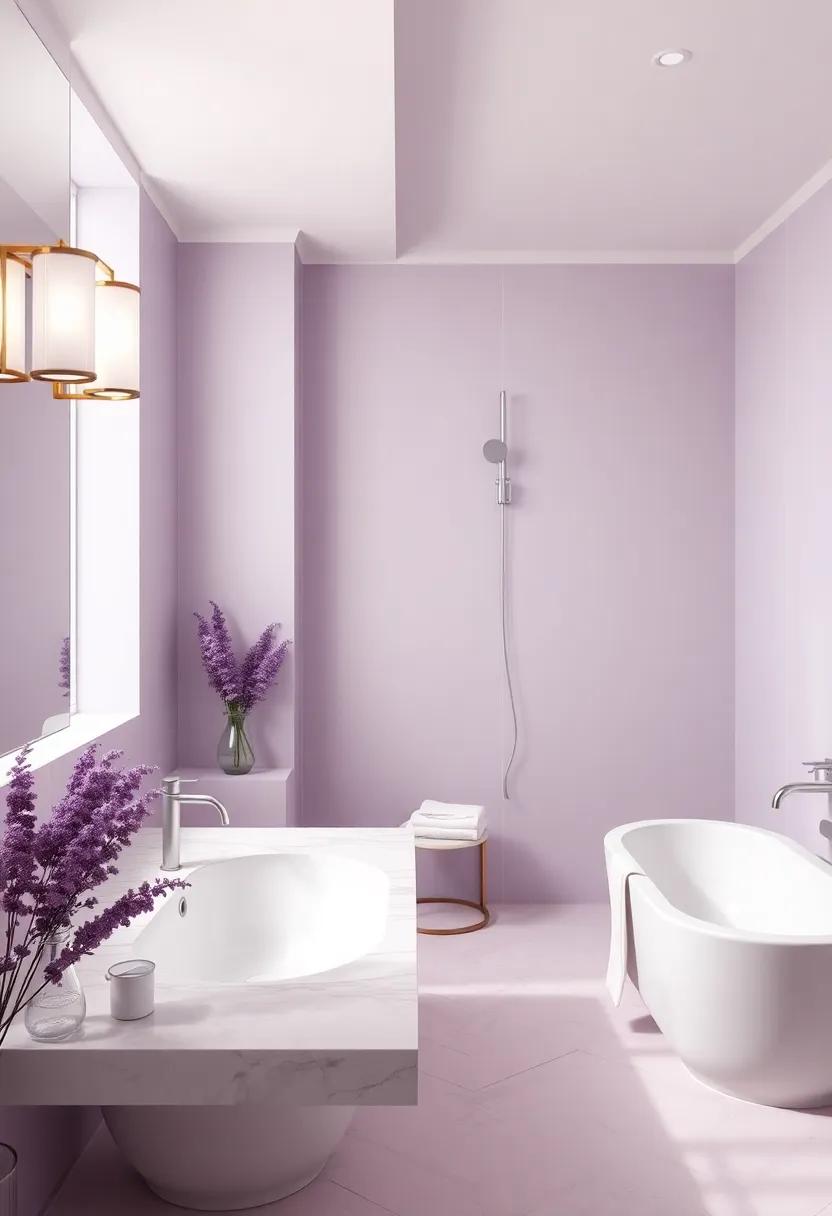 Transforming Your Space with a Soothing Lavender Palette in Luxurious Bathrooms