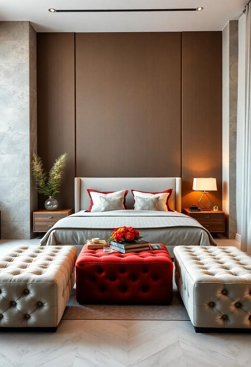 Add Sophistication with Tufted Ottomans as Footrests