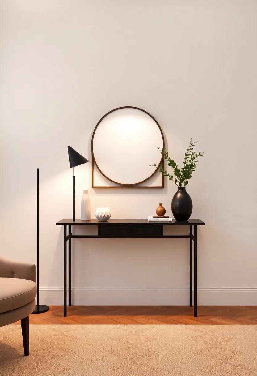 Creating a Focal Point with Statement lighting on Your Console Table