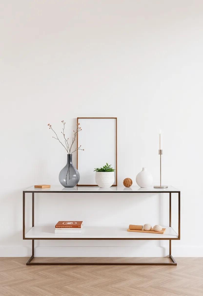 Playful Accessories for a Creative Console Table Display