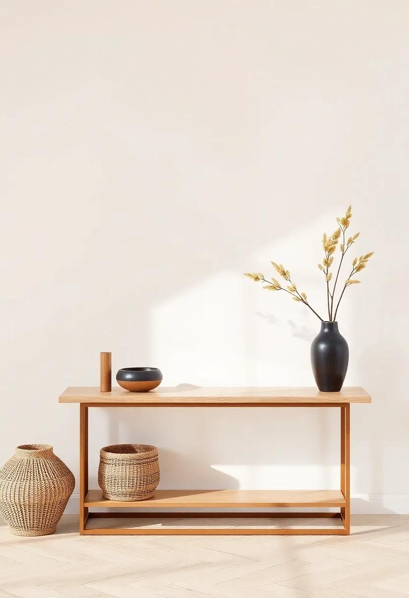 Incorporating Natural Elements for an Organic Console Table Look