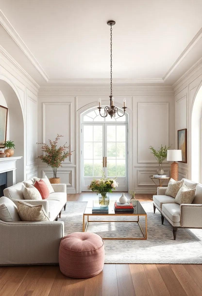 elegant‍ Molding: Add crown⁢ molding or wainscoting in light‍ hues to create depth and architectural⁣ interest without overwhelming⁢ the space