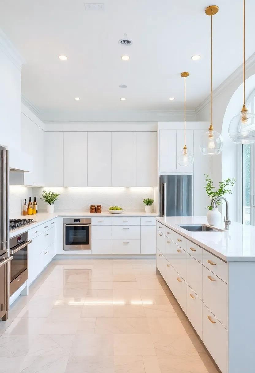 Stunning Quartz Countertops: Opt for luminous white ⁤quartz​ countertops that provide a durable ⁢yet elegant ⁣surface, perfect for ⁣both cooking and entertaining