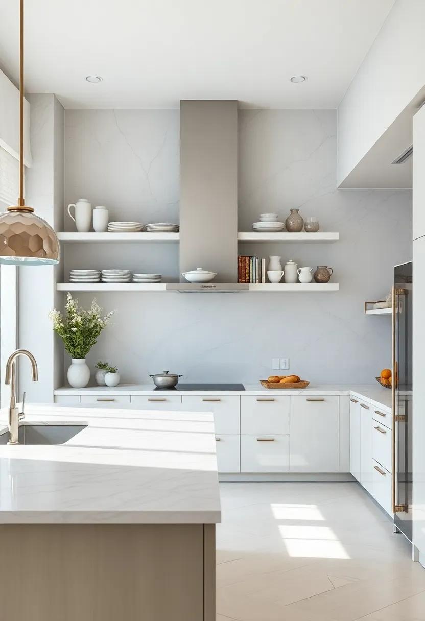 Open Shelving: ‌Use​ open shelves to display ⁢beautiful dishware or cookbooks,⁣ creating an inviting feel while ⁣maintaining an airy aesthetic