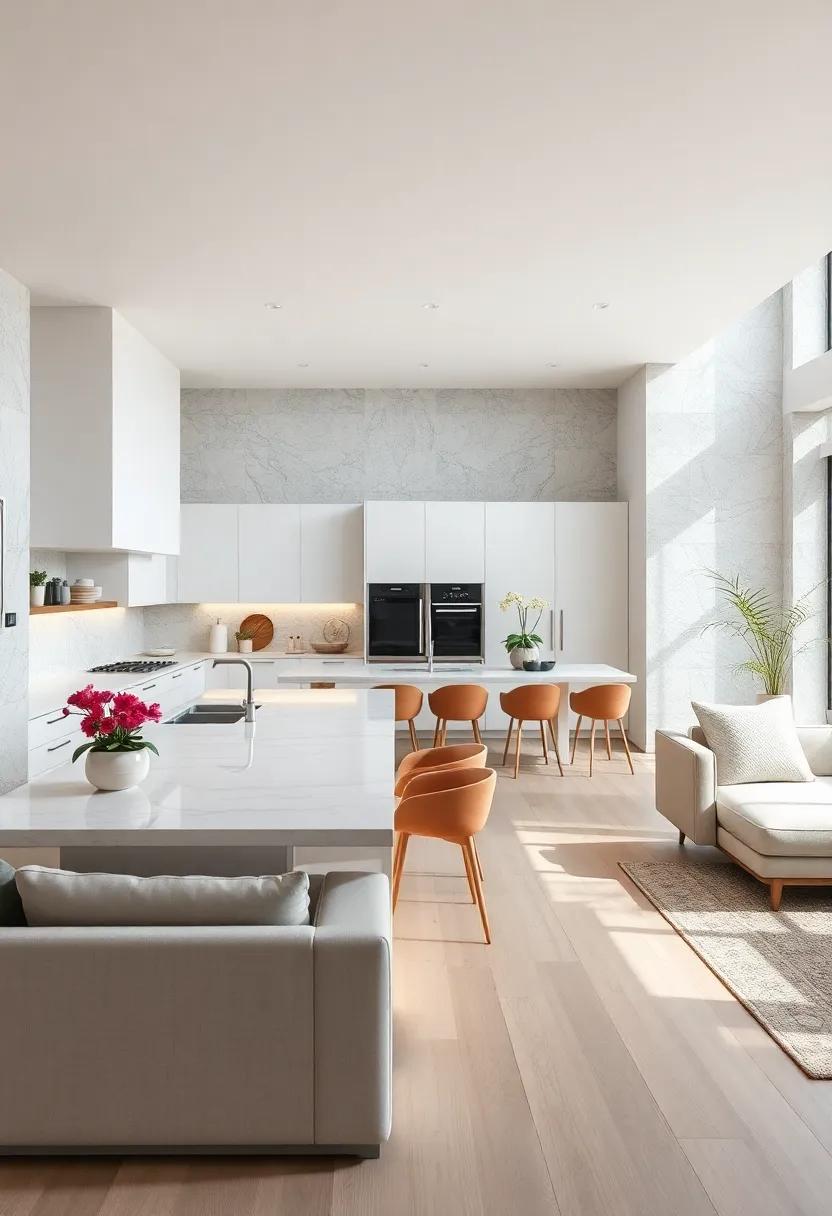 Open Concept Living: ‍Ensure your kitchen flows seamlessly‍ into⁢ adjacent living ‍spaces, maintaining an elegant flow and inviting atmosphere