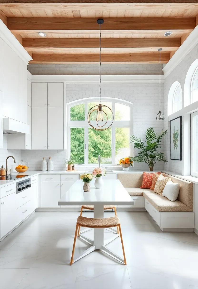 Built-in‍ Bench Nook: Add a cozy built-in bench teamed with a chic dining table, creating an inviting space⁤ for‌ casual ‍meals and‍ conversation