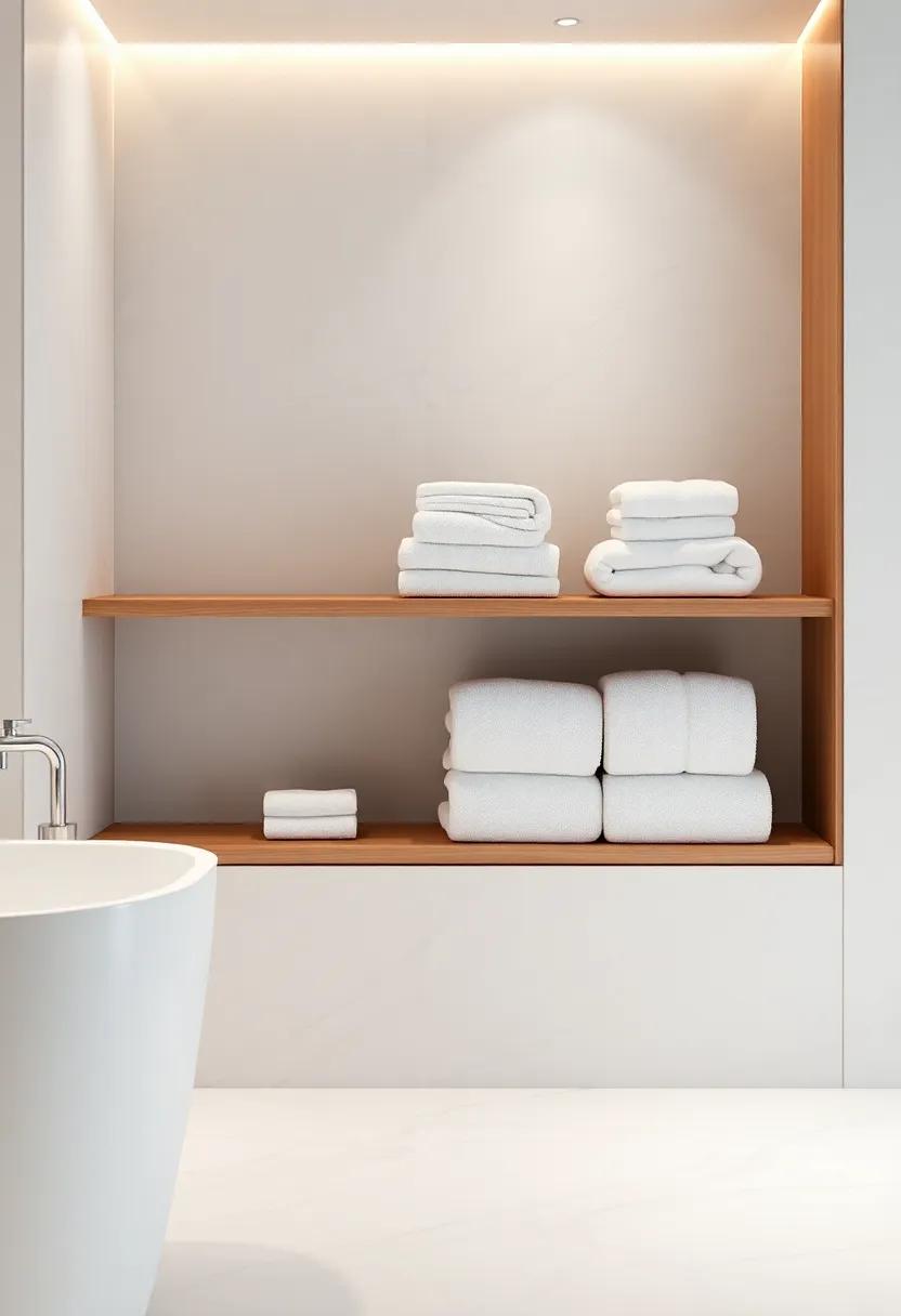 Elevated storage Solutions for Stylish Towel display and Accessibility