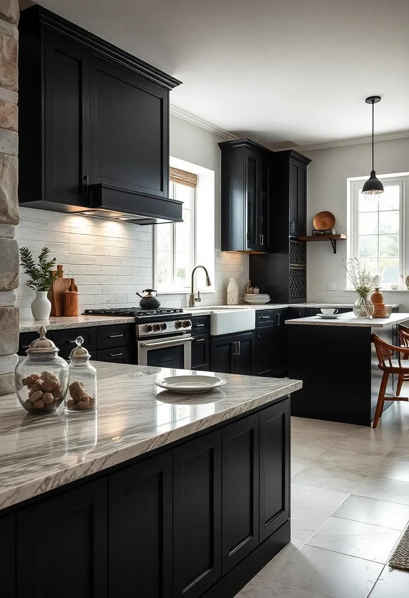 Classic Black and White: See how espresso cabinets effortlessly work within a classic black and white kitchen, providing a touch of elegance and timeless style