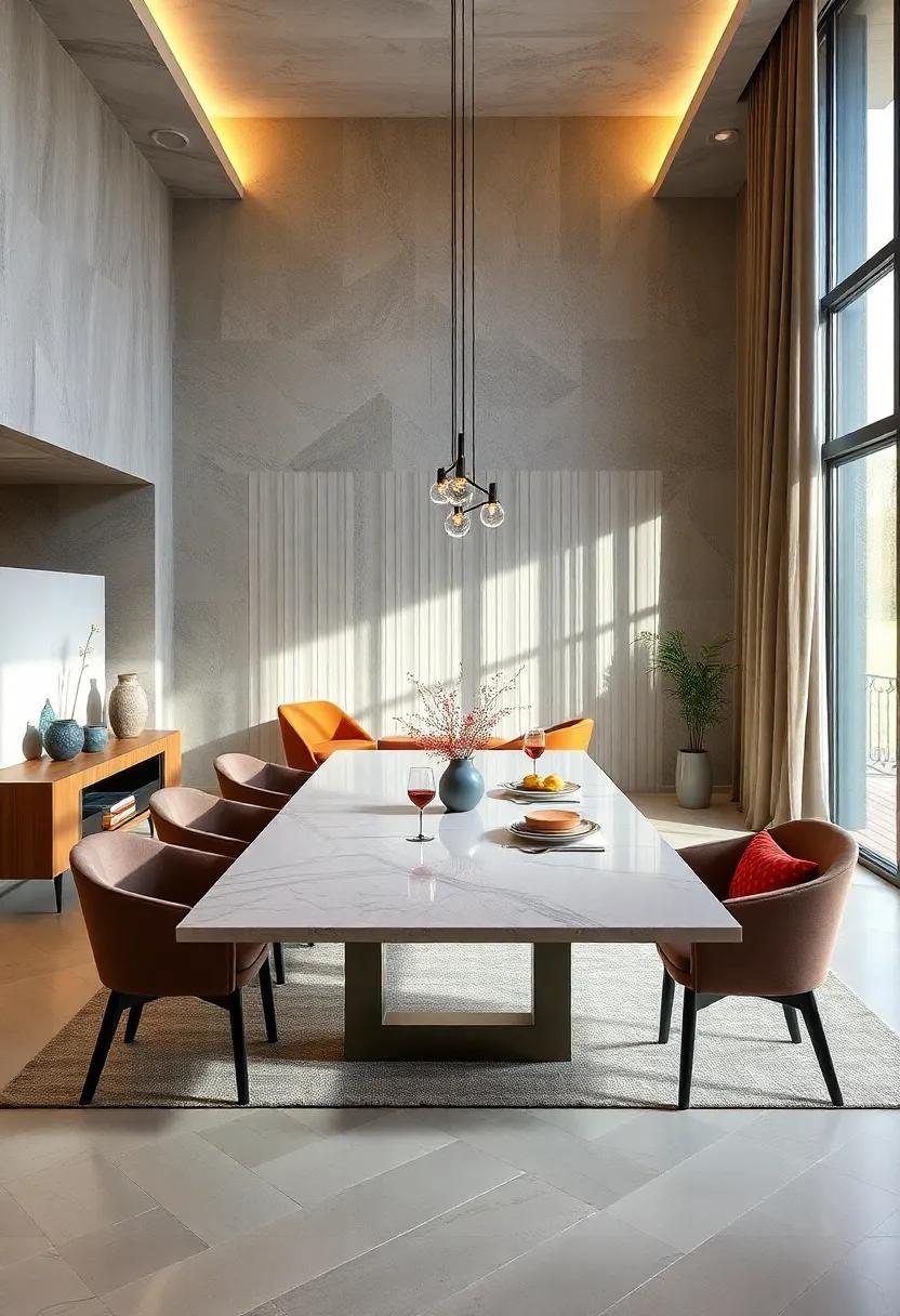 The High-Tech Table: Incorporating smart technology, this extendable dining table transitions sizes with just a touch, revolutionizing the dining experience