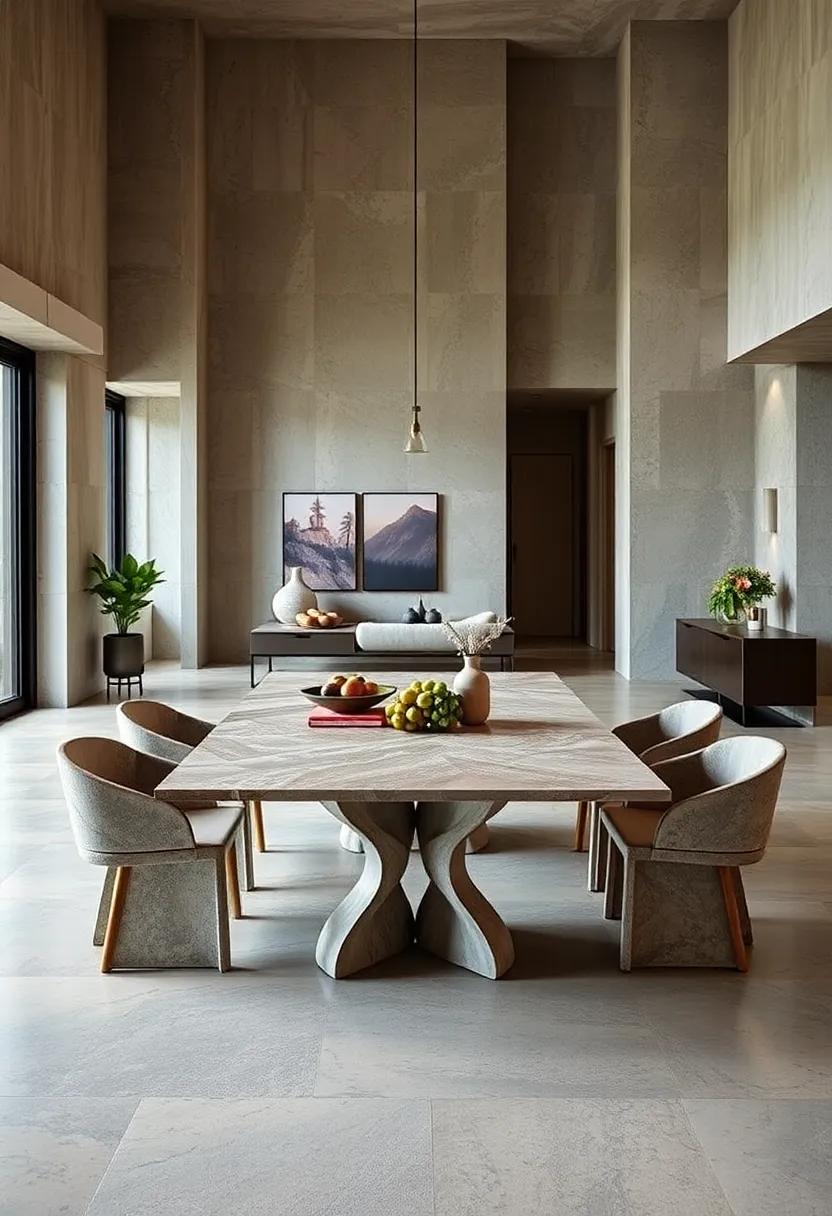 Sculptural Sensation: An artistic take on dining, these extendable tables challenge conventional designs with their sculptural bases and stunning tops