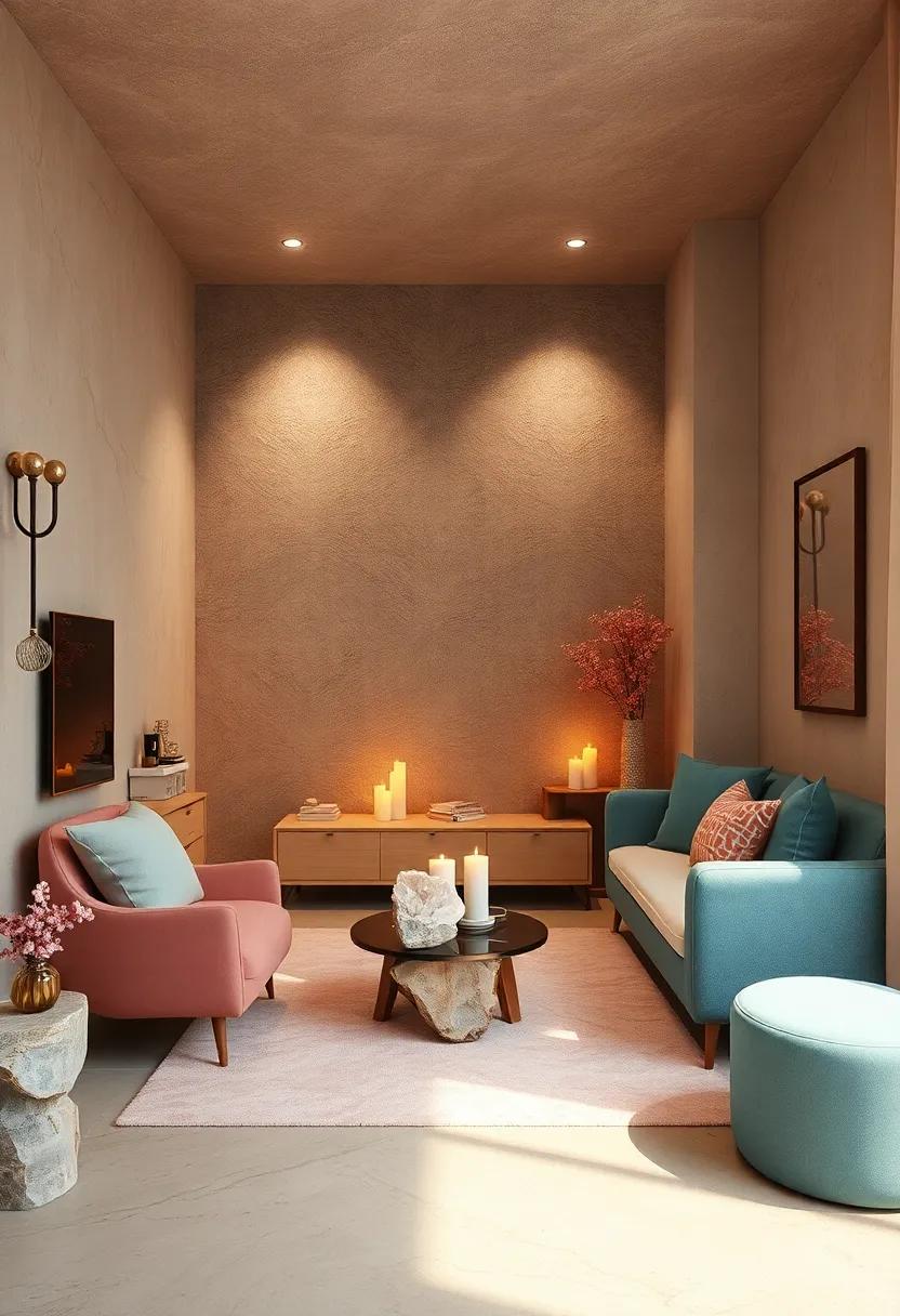 Crystal accents: Incorporate crystal decor items like candle holders or decorative geodes to add sparkle and a touch of elegance